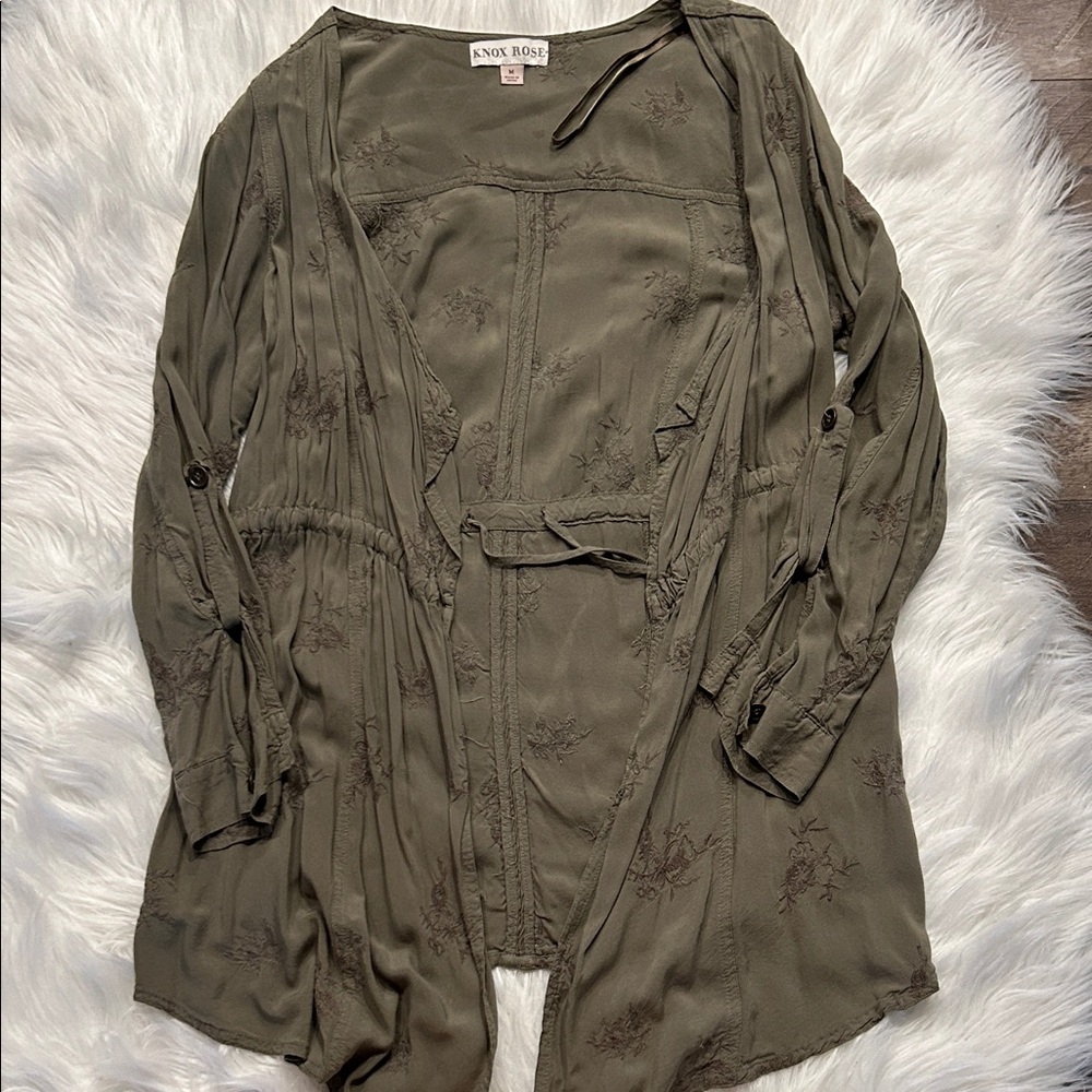 Knox Rose Women's Olive Trench Coat